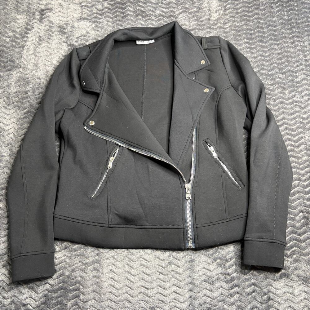 DEX soft Moto Jacket Womens Size Large black Zip